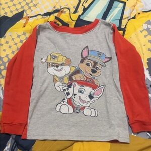 Kids Paw Patrol Long Sleeve Shirt - Gray and Red